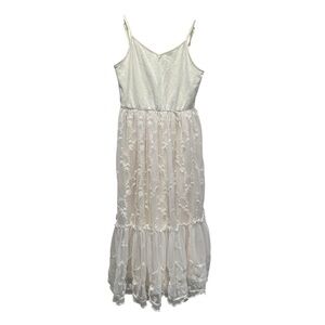 Zunie girls white lace dress summer wedding kids size 10 boho sleeveless